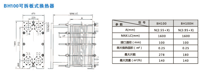 可拆板式換熱器尺寸